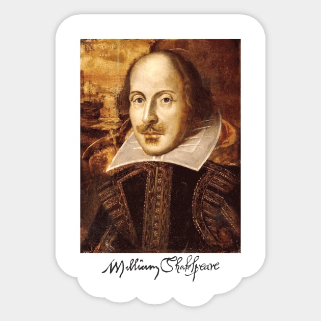 William Shakespeare - 19th Century Portrait of the Bard Sticker by Naves